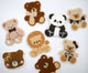 Teddy Bear Fuzzy Iron-On Embroidered Patch Pack (Set of 3)