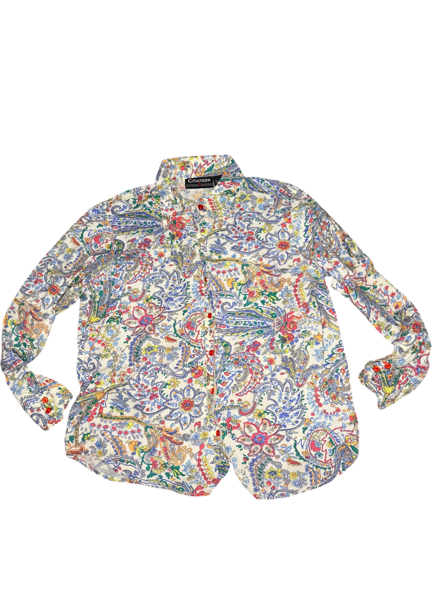 Vintage Citicraze paisley blouse women's medium