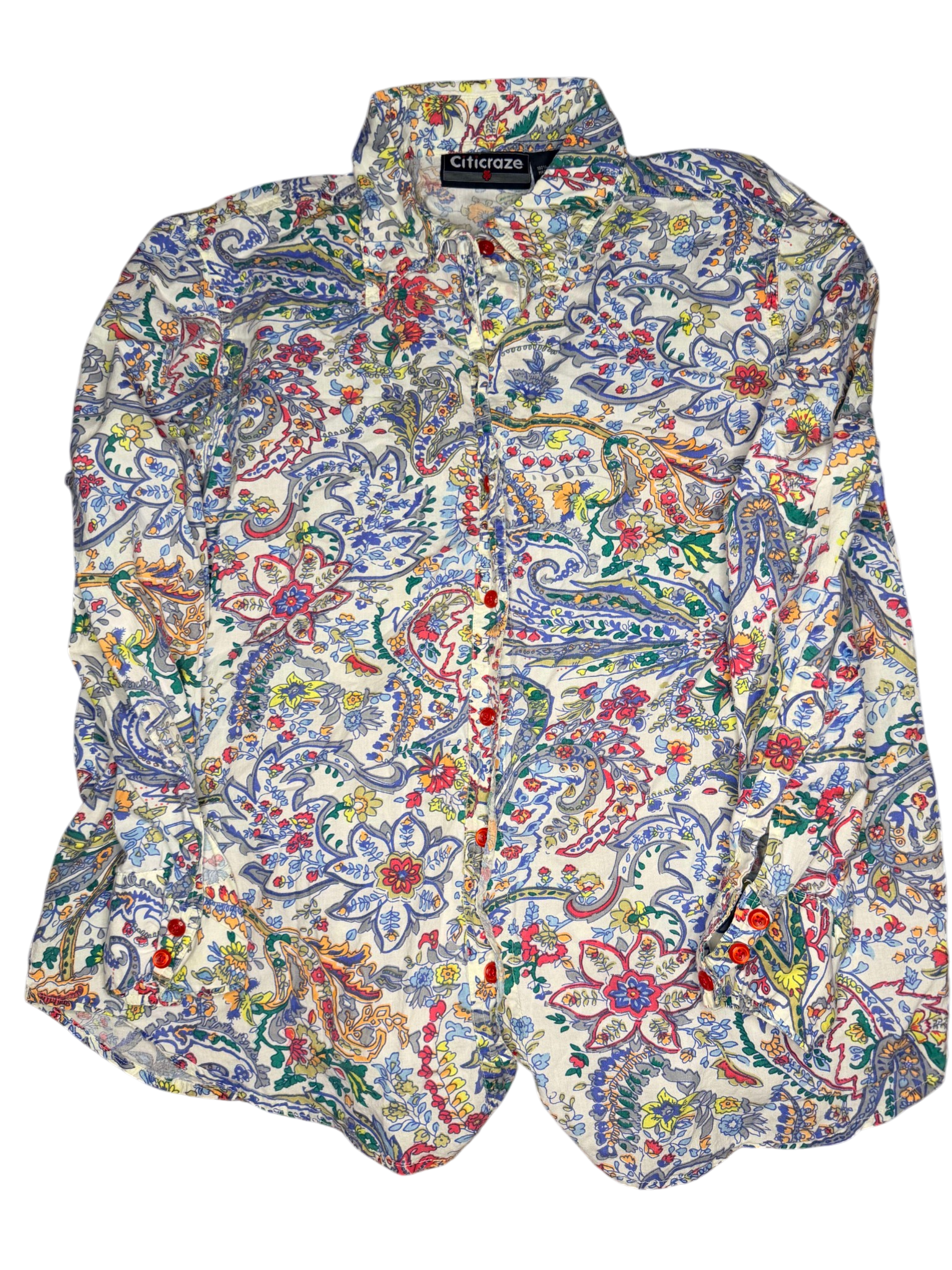 Vintage Citicraze paisley blouse women's medium