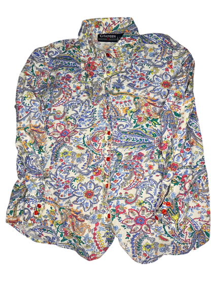 Vintage Citicraze paisley blouse women's medium