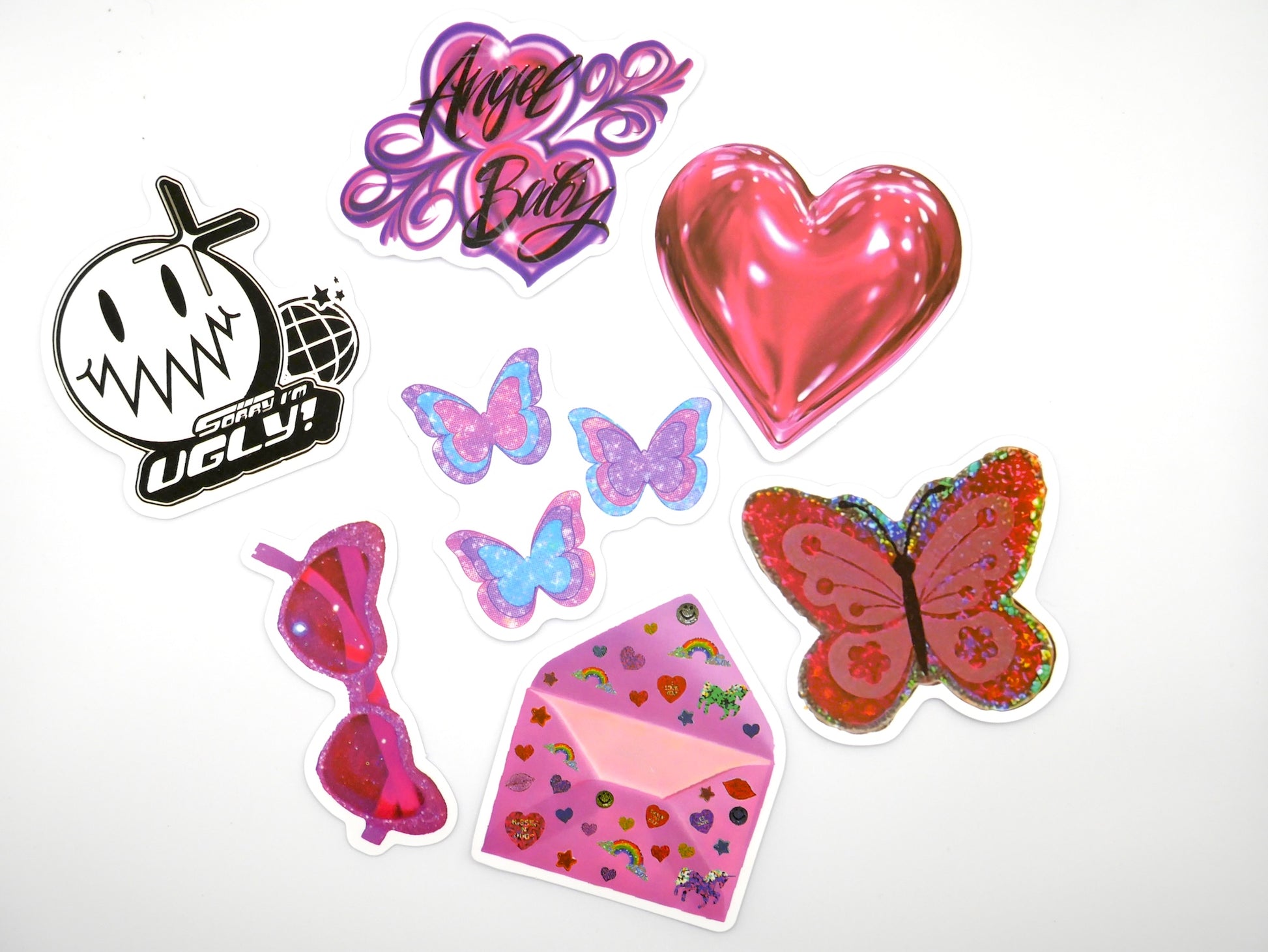 00s, Y2K Pink Themed Girly Stickers (Random Set of 10)